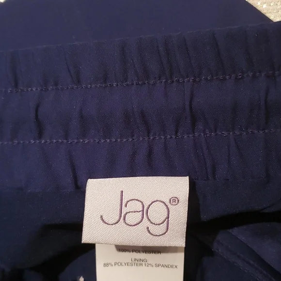 JAG New Solid Skirted Swim Boardshort with Built-in Brief NWT Navy Women's L - Picture 11 of 11